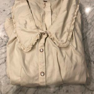 Free People Charlie Denim Button Down 